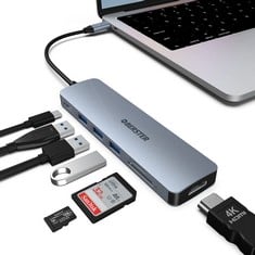 26 X USB C HUB, 7 IN 1 USB C HUB TO 4K HDMI ADAPTER, 3 USB 3.0 PORTS, 100W PD, SD/TF CARD READER, USB C HUB TYPE C FOR MACBOOK PRO/AIR, SURFACE PRO/GO, IPAD PRO/AIR, AND TYPE- C-DEVICES - 19C LOCATIO