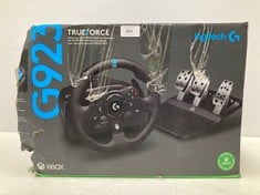 LOGITECH G923 STEERING WHEEL AND PEDALS BLACK - LOCATION 23C.