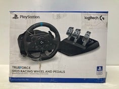 LOGITECH G923 RACING STEERING WHEEL AND PEDALS BLACK - LOCATION 4C.