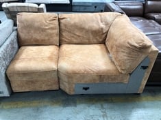 MAZZINI SQUARE CORNER, 1 SEATER FULL BACK SOFA PARTS IN UTAH TAN (PARTS ONLY) (KERBSIDE PALLET DELIVERY)