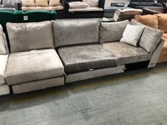 MAJESTIC 2 SEATER, CORNER SOFA PART IN HAMPTON MIX SILVER FABRIC (PARTS ONLY)