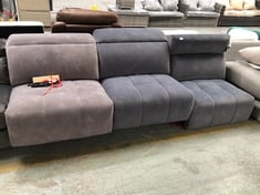 3 X ASSORTED SOFA PARTS TO INCLUDE MARVELLA POWER RECLINER ARMLESS UNIT IN FLECKED CHARCOAL FABRIC (PARTS) (KERBSIDE PALLET DELIVERY)