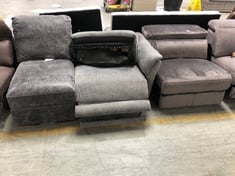 3 X ASSORTED SOFA PARTS TO INCLUDE MAZZINI ARMLESS UNIT WITH FULL BACK IN UTAH GREY (PARTS) (KERBSIDE PALLET DELIVERY)