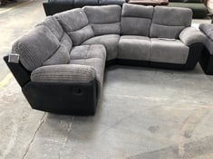 SIENNA 2 SEATER, CORNER, 2 SEATER SOFA IN BLACK / GREY - RRP £1299