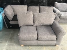 3 SEATER END SOFA PART TO INCLUDE 2 SEATER END SOFA PART IN DARK GREY FABRIC (PARTS ONLY)