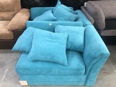 2 X BLUE FABRIC CORNER SOFA PARTS (PARTS ONLY)