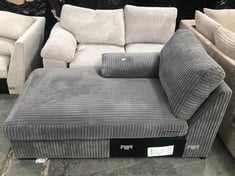 AMALFI LEFT HAND FACING CHAISE PART IN GREY TO INCLUDE 2 SEATER END SOFA PART IN LIGHT GREY FABRIC (PARTS ONLY)