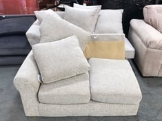 2 SEATER END SOFA PART IN CREAM / NATURAL FABRIC TO INCLUDE 2 SEATER END SOFA PART IN NATURAL FABRIC (PARTS ONLY) (KERBSIDE PALLET DELIVERY)