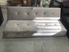 CLIC CLAC FOLD OUT SOFA BED IN MEDIUM GREY VELVET