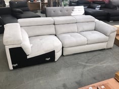 BRADY CORNER, 2 SEATER SOFA PARTS IN LIGHT GREY FABRIC (PART ONLY)