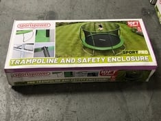 SPORTSPOWER SPORTPRO 10FT TRAMPOLINE AND SAFETY ENCLOSURE - RRP £140