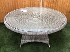 JOHN LEWIS DANTE 150CM 6 SEATER RATTAN DINING TABLE IN NATURAL