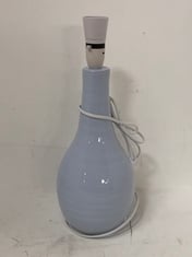 2 X STONE THE CROWS SM.TEARDROP LAMP BASE-PASTEL BLUE- HEIGHT 30CMS - TOTAL RRP £120