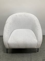 MARLO FABRIC ACCENT CHAIR IN WHITE - RRP £399