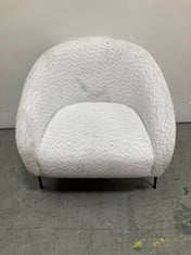 MARLO FABRIC ACCENT CHAIR IN WHITE - RRP £399