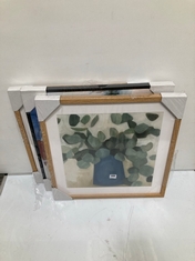 3 X ASSORTED JOHN LEWIS ART TO INCLUDE GREENERY STILL LIFE FRAMED ART