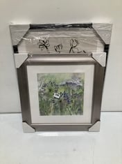 CATHERINE STEPHENSON 'AGAPANTHUS WILD GRASSES' FRAMED PRINT TO INCLUDE LUCY DEANER 'FLOWERS IN A PEDESTAL VASE' FRAMED PRINT - TOTAL LOT RRP £105