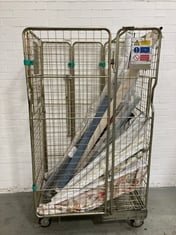 CAGE OF ASSORTED JOHN LEWIS HOUSEHOLD ITEMS TO INCLUDE JOHN LEWIS BLACKOUT ROLLER BLIND IN WHITE (CAGE NOT INCLUDED) (KERBSIDE PALLET DELIVERY)