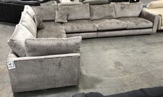 MAJESTICA 3 SEATER, CORNER, 4 SEATER SOFA IN PLAIN TRUFFLE MIX FABRIC (PARTS) (KERBSIDE PALLET DELIVERY)