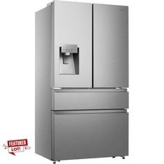 HISENSE AMERICAN STYLE 4 DOOR FRIDGE FREEZER IN STAINLESS STEEL WITH WATER DISPENSER - MODEL NO. RS67A8810S9EU - RRP £849