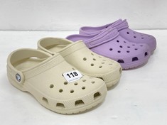 2 X KIDS CROCS CLOGS 1 X LILAC SIZE J3 1 X STONE SIZE J4