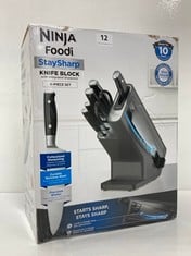 NINJA FOODI STAY SHARP KNIFE BLOCK - 6 PIECE SET - RRP £177 (18+ PROOF OF ID)