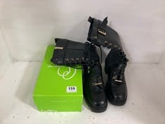 SAM EDELMAN MICAH FLAT SHOES BLACK SIZE 6 TO INCLUDE CARVELA BLOCK HEEL BOOTS BLACK SIZE 38