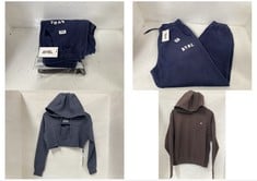 3 X ASSORTED CLOTHING TO INCLUDE MP WOMANS BASICS OVERSIZED HOODIE COFFEE SIZE SM