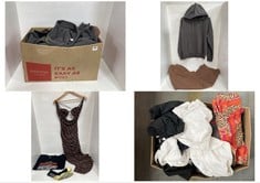 APPROX 20 ASSORTED ADULT CLOTHING TO INCLUDE ZARA HOODIE GREY SIZE EUR-LG