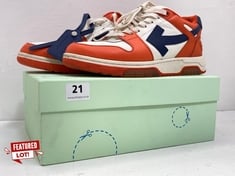 OFF-WHITE OUT OF OFFICE 'OOO' SNEAKERS IN ORANGE / WHITE SIZE EU42 - RRP £506