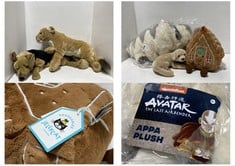 4 X ASSORTED PLUSH TOYS TO INCLUDE NICKELODEON AVATAR APPA PLUSH