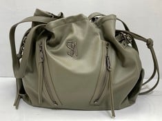 STEVE MADDEN XL CINCH TOTE BAG WITH MATCHING PURSE IN SAGE - RRP £140