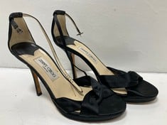 JIMMY CHOO CLOTH HIGH HEEL SHOES BLACK FABRIC SIZE 39.5 RRP- £185