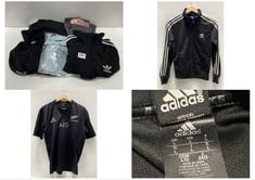 5 X ASSORTED BRANDED CLOTHING TO INCLUDE ADIDAS ZIPPED TRACK JACKET BLACK/WHITE SIZE 8