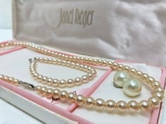 JANET REGER VINTAGE 3 PIECE PEARL JEWELLERY SET