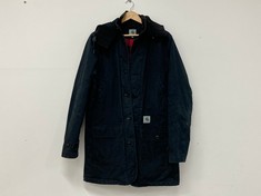 CARHARTT HOODED COAT BLACK SIZE LG