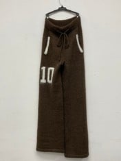 DISANTI STUDIO KNITWEAR JOGGERS DARK BROWN SIZE LG