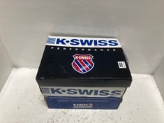 K-SWISS ACCOMPLISH CARPET TRAINERS WHITE/NAVY SIZE 9.5 TO INCLUDE K-SWISS ASCENDOR 2000 TRAINERS WHITE/NAVY SIZE 9.5