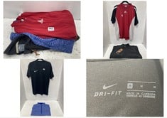 4 X ASSORTED CLOTHING TO INCLUDE ADIDAS T-SHIRT RED/WHITE/BLACK SIZE 46/48