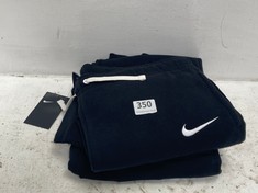 2 X NIKE CUFFED JOGGERS BLACK WITH WHITE LOGO SIZE M