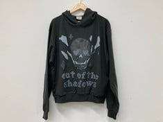 BROKEN PLANET OUT OF THE SHADOWS HOODIE IN SOOT BLACK SIZE LARGE - RRP 200