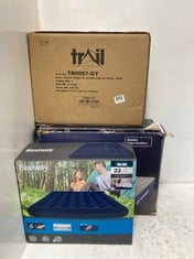 TRAIL TR0087-GY DELUXE SINGLE XL AIRBED WITH AC PUMP - GREY TO INCLUDE BESTWAY AIR MATTRESS KING SIZE