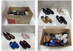 BOX OF APPROX 10 X ASSORTED KIDS FOOTWEAR TO INCLUDE TIMBERLAND ANKLE BOOTS TAN SIZE 11