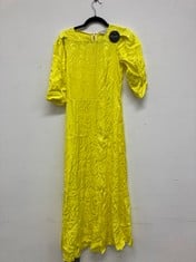 CLOSET LONDON A-LINE MIDI DRESS YELLOW SIZE 8