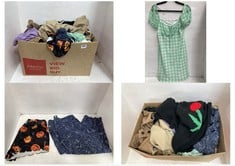 BOX OF APPROX 20 X ASSORTED ADULT CLOTHING TO INCLUDE TOPMAN JACKET KHKAI SIZE LG