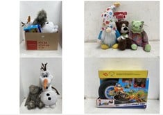 BOX OF ASSORTED KIDS TOYS TO INCLUDE DISNEY FROZEN OLAF SOFT PLUSH