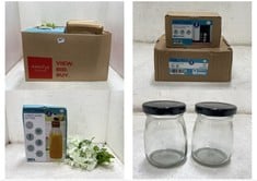 BOX OF ASSORTED ITEMS TO INCLUDE HEFTMAN FERMENTATION JARS 2-PACK