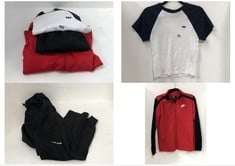 3 X ASSORTED KIDS BRANDED CLOTHING TO INCLUDE NIKE ZIPPED TRACK JACKET RED/BLACK SIZE 158-170CM