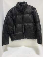 VICINITY V-LOGO PUFFER JACKET BLACK SIZE XL RRP- £171