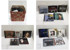 BOX OF ASSORTED CDS TO INCLUDE ELVIS FROM THE HEART HIS GREATEST LOVE SONGS